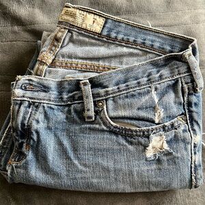 *Vintage* HOLLISTER Light Blue Distressed Low-Rise Boyfriend Jeans